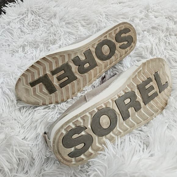 Sorel Grayish Beige Canvas Campsneak Sneakers Size Women's 9 - Picture 5 of 6
